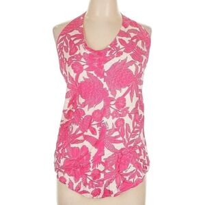 FARM Rio Halter Neck Tropical Floral Bird Pineapple Print Top Size Large EUC